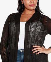 Belldini Plus Lightweight Duster Cardigan Sweater