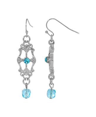 2028 Crystal Light Blue Link Earrings