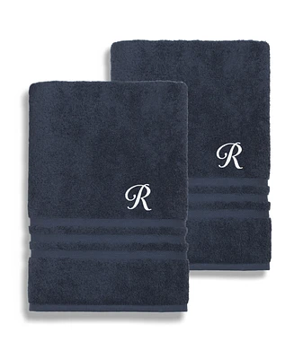 Linum Home Turkish Cotton Personalized Denzi Bath Towel Set
