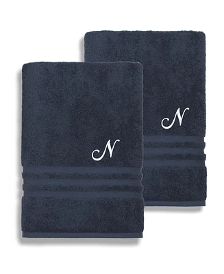 Linum Home Textiles Turkish Cotton Personalized 2 Piece Denzi Bath Towel Set