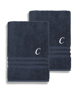 Linum Home Turkish Cotton Personalized Denzi Bath Towel Set