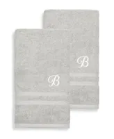 Linum Home Textiles Turkish Cotton Personalized Denzi Light Gray Towel Collection