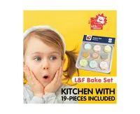 L&F Bake Set Kitchen with 19-Pieces Included, Made for Toddlers 3