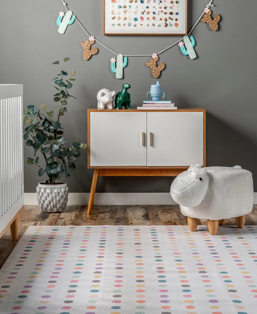 nuLoom Aurora Larissa Washable Kids Polka Dot 8' x 10' Area Rug