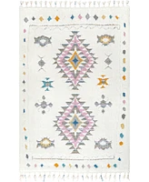 nuLoom Loft Jocelyn Tribal Shag Tasseled 3' x 5' Area Rug