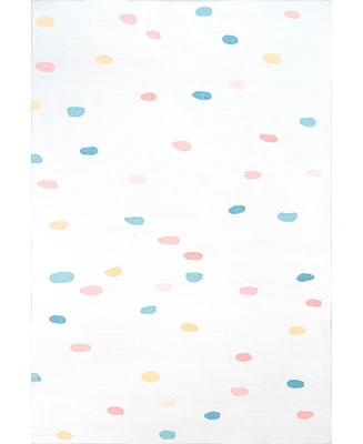 nuLoom Whimsy Calla Kids Polka Dot Nursery or Playroom 6' x 9' Area Rug