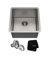 Kraus Standart Pro 17 in. 16 Gauge Undermount Single Bowl Stainless Steel Kitchen Bar Sink