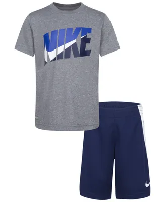 Nike Little Boys Tri-Color T-shirt and Shorts Set