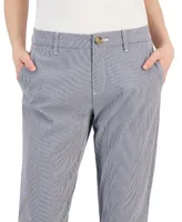 Tommy Hilfiger Women's Striped Th Flex Hampton Chino Pants