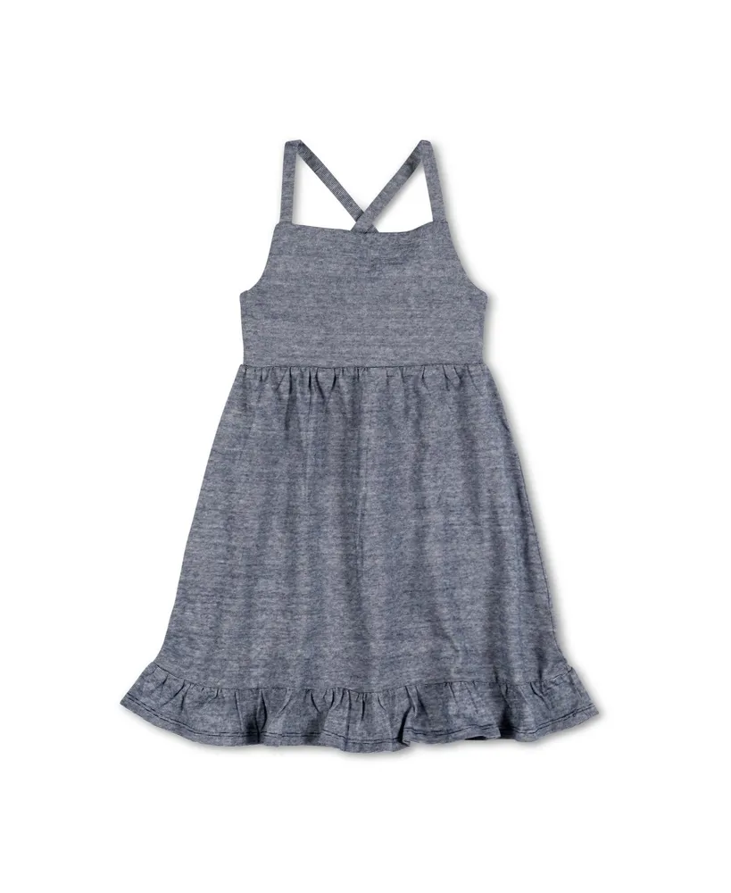 Hope & Henry Baby Girls Organic Cotton Sleeveless Knit Flounce Sundress