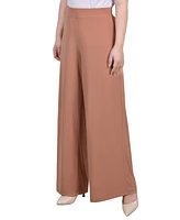 Ny Collection Petite Mid Rise Pull On Wide-Leg Palazzo Pant, & Short