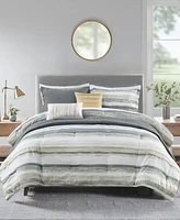 Madison Park Marina Printed Seersucker 8-Pc. Comforter and Coverlet Set