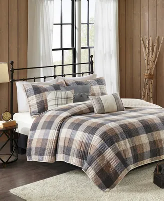 Madison Park Ridge Herringbone 6-Pc. Quilt Set, King/California King