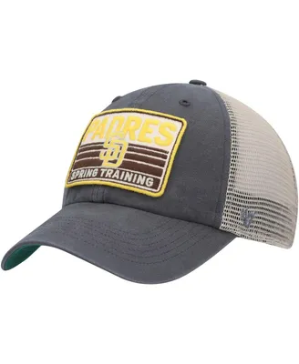 Men's '47 Brand Charcoal, Tan San Diego Padres Four Stroke Clean Up Trucker Snapback Hat