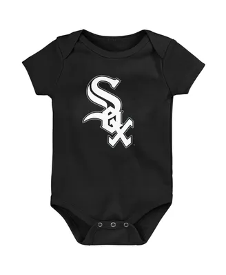 Newborn and Infant Boys Girls Black Chicago White Sox Primary Team Logo Bodysuit