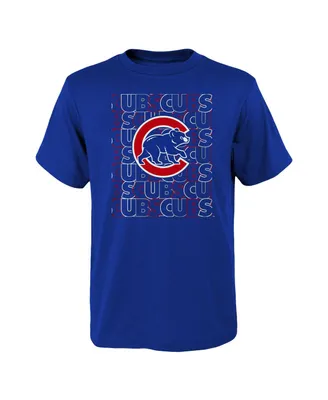 Big Boys and Girls Royal Chicago Cubs Letterman T-shirt