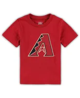 Toddler Boys and Girls Red Arizona Diamondbacks Team Crew Primary Logo T-shirt