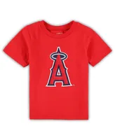 Infant Boys and Girls Red Los Angeles Angels Team Crew Primary Logo T-shirt