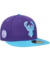 Men's New Era Purple Milwaukee Bucks Vice 59FIFTY Fitted Hat