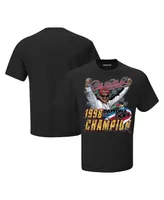 Men's Checkered Flag Sports Black Dale Earnhardt 1998 Daytona 500 Champion Legend T-shirt