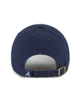 Men's '47 Brand Navy Atlanta Braves Team Pride Clean Up Adjustable Hat