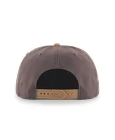 Men's '47 Brand Brown New York Knicks No Shot Two-Tone Captain Snapback Hat