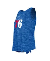 Women's New Era Royal Philadelphia 76ers Space Dye Active Tank Top