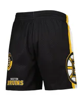 Men's Mitchell & Ness Black Boston Bruins City Collection Mesh Shorts