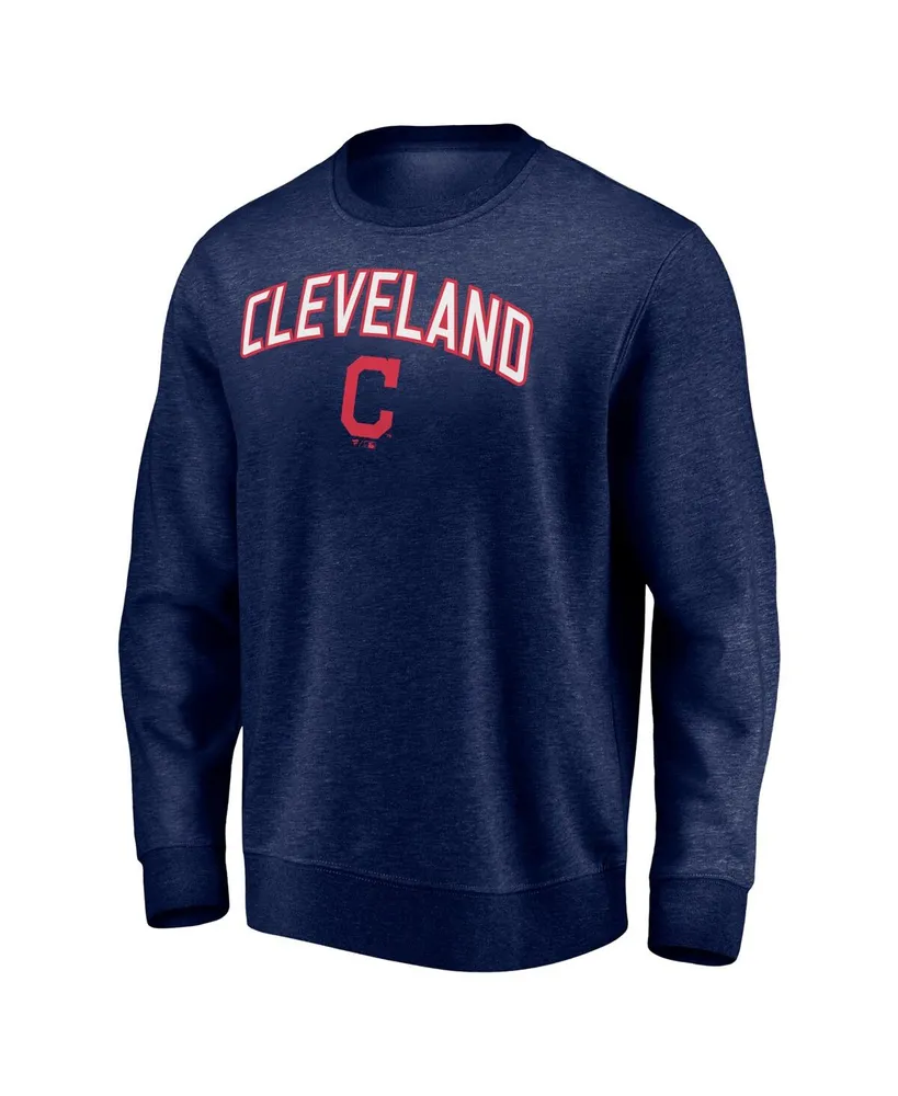 Men's Fanatics Navy Cleveland Indians Gametime Arch Pullover Sweatshirt