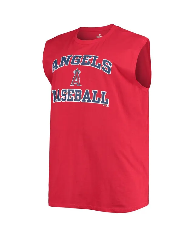 Los Angeles Angels Majestic Threads Softhand Muscle Tank Top - Red