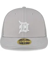 Men's New Era Gray Detroit Tigers 2023 On-Field Batting Practice Low Profile 59FIFTY Fitted Hat