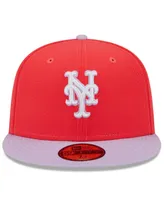 Men's New Era Red and Lavender New York Mets Spring Color Two-Tone 59FIFTY Fitted Hat