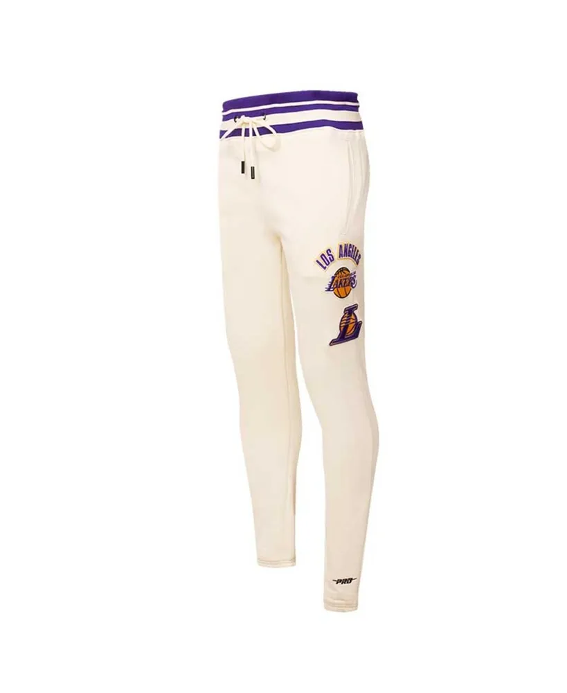 Men's Pro Standard Cream Los Angeles Lakers Retro Classic Fleece Sweatpants