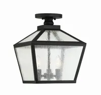 Savoy House Woodstock 3-Light Outdoor Ceiling Light in Black