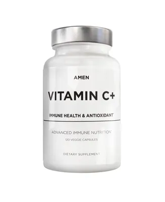 Amen Vitamin C + Natural Daily Vitamin C 1285mg Supplement, Citrus Bioflavonoids Fruits, Elderberry, Quercetin, Rosehips Extract, Zinc, Grapefruit, Le