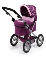 Bayer Design Dolls Burgundy, Pink, Hearts Trendy Pram