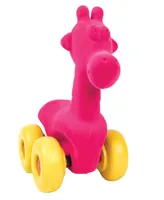 Rubbabu Pink Giraffe Aniwheels Baby Toy