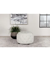 Coaster Home Furnishings Angelina 18" Foam Tufted Storage Round Ottoman