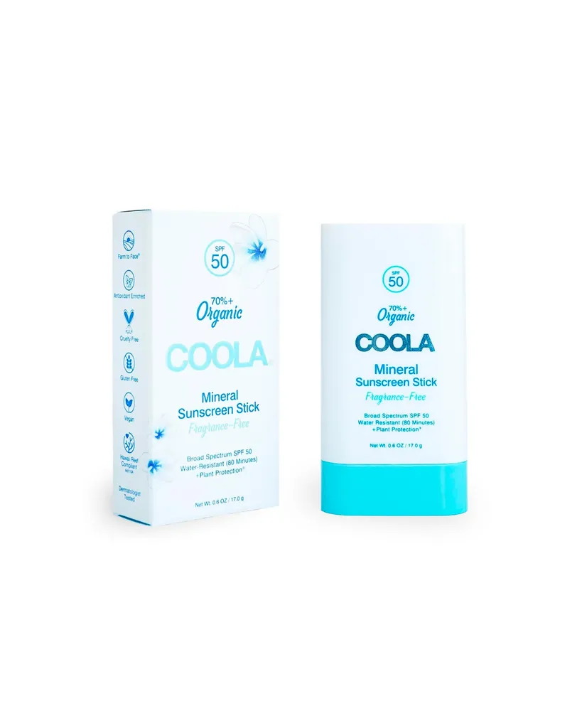 Coola Mineral Stick Sun Protection Factor 50, 0.6 oz.