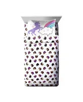 Jay Franco Afro Unicorn Unique, Divine, Magical Microfiber 4 Piece Sheet Set, Twin