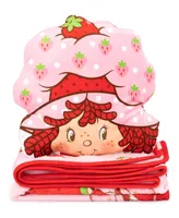 Jay Franco Strawberry Shortcake Strawberries Galore Travel 2 Piece Pillow Throw Set