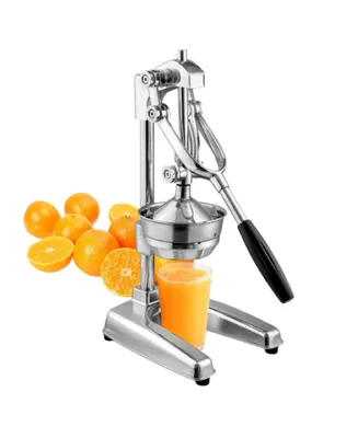 Zulay Kitchen Extra Tall Chrome Finish Manual Citrus Press and Orange Squeezer