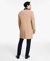 Tommy Hilfiger Men's Addison Wool-Blend Trim Fit Overcoat