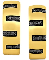 Men's Diamond Zigzag Small Hoop Earrings (1/20 ct. t.w.), 15mm (Also in Black Diamond)