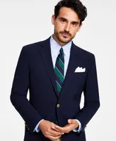 B by Brooks Brothers Men's Classic-Fit Navy Stretch Wool Blend Blazer