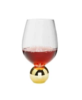 Wine Glasses on Gold Ball Pedestal