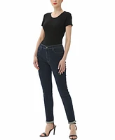 kimi + kai Women's Round Neck Basic Bodysuit Top