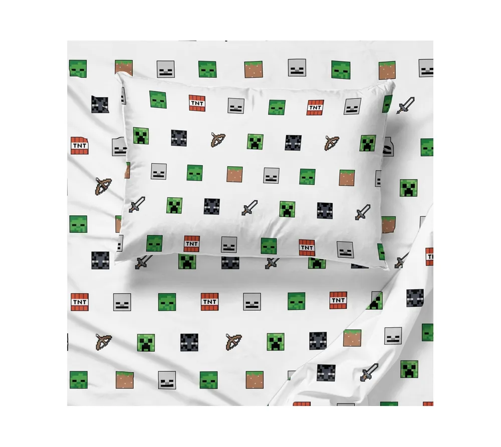 Saturday Park Minecraft Emblematic 100% Organic Cotton Sheet Set