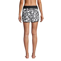 Lands' End Women's 3" Quick Dry Elastic Waist Board Shorts Swim Cover-up with Panty