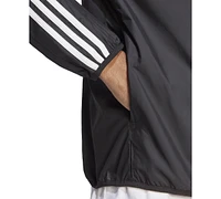 adidas Men's Essentials Woven Three-Stripes Logo Windbreaker